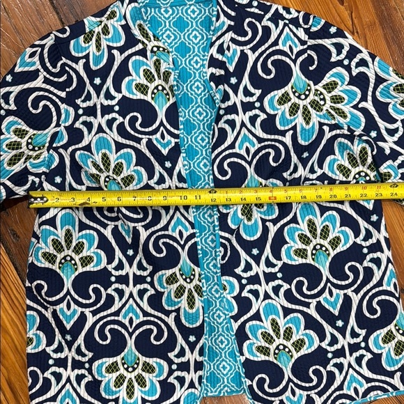 Alfred Dunner Reversible Vibrant Floral Light Jacket in Blue and White size 2XL - Picture 3 of 8